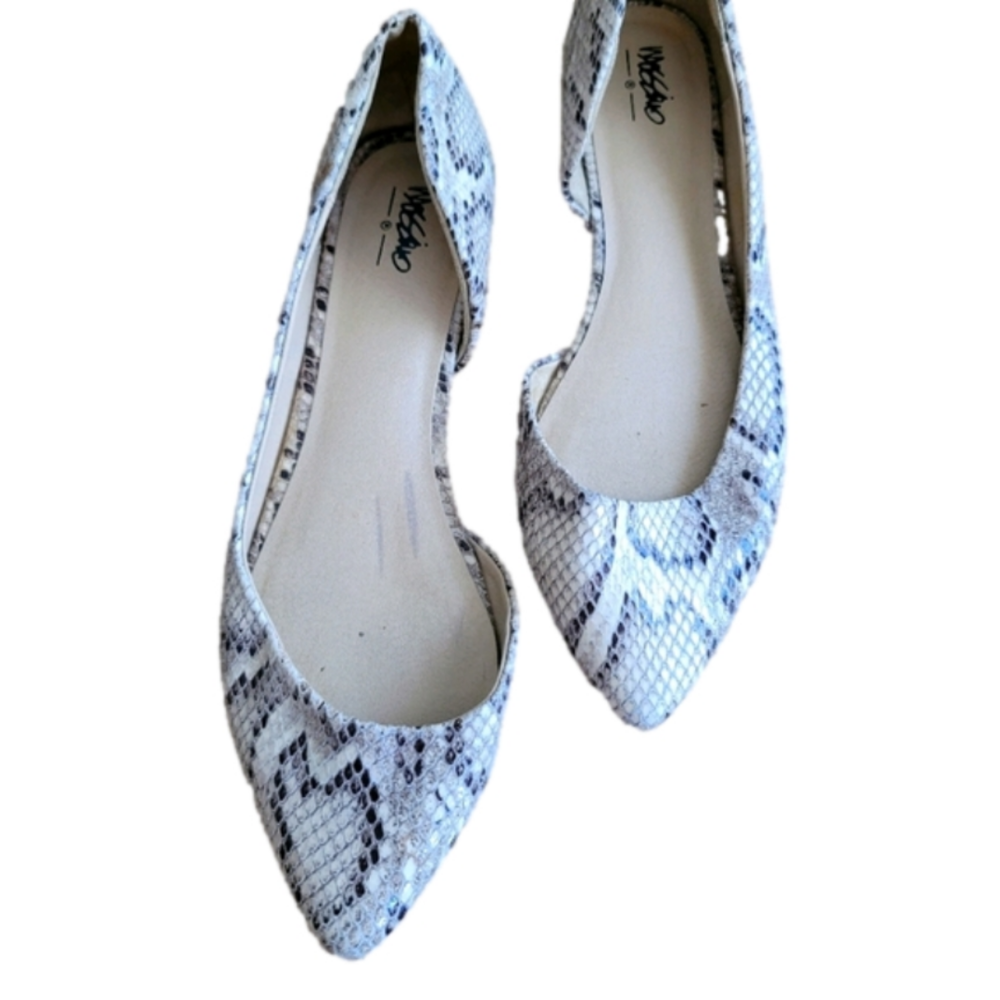 MOSSIMO D'Orsay Snake Print Flats Size 9.5